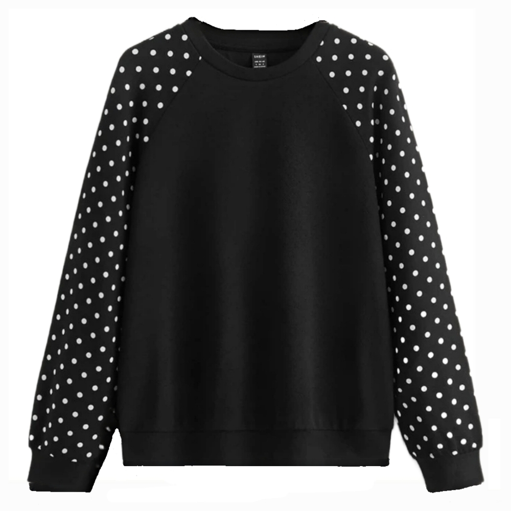 Shein Polka Dot Lightweight Pullover Sweater - Small
